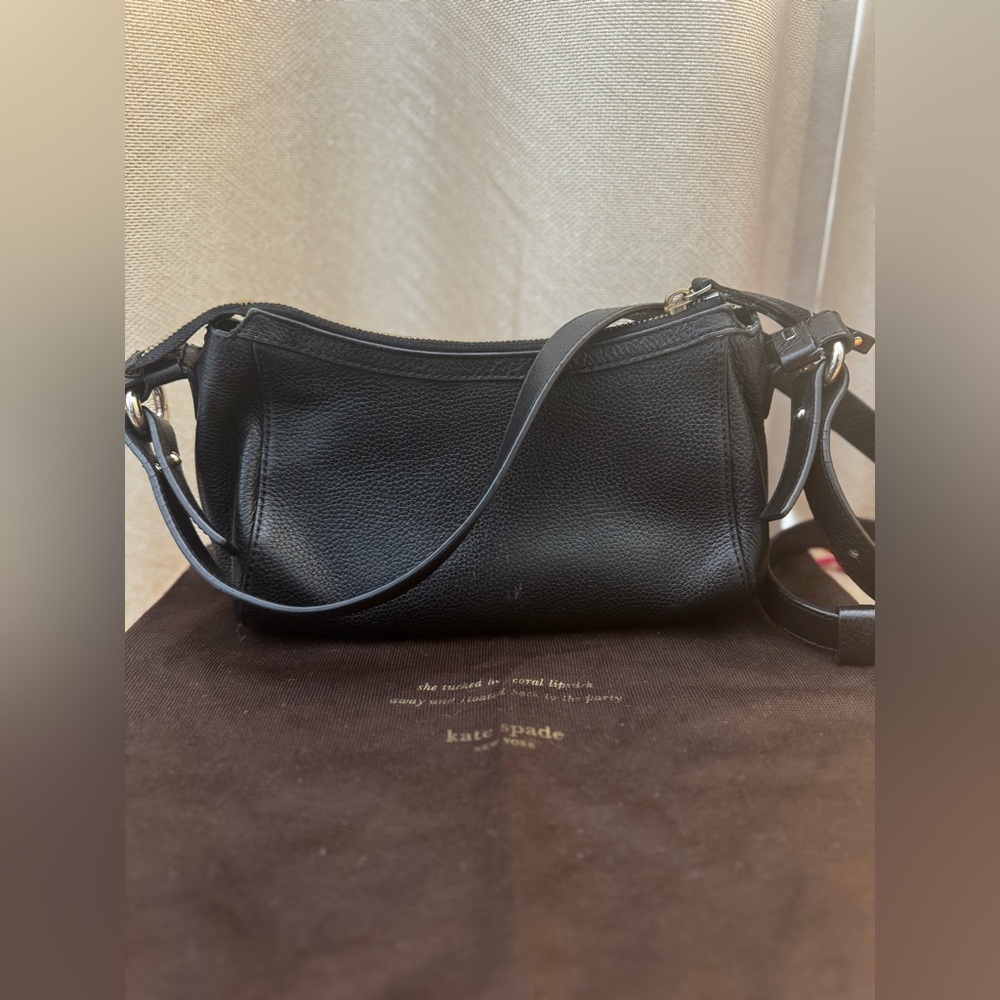 Kate Spade Black Berkshire Road Gabriella Leather Crossbody Bag w Dustbag - Picture 2 of 16